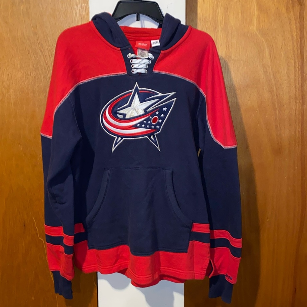 ❤️🤍💙EUC Reebok Face Off Collection NHL - Columbus Blue Jackets